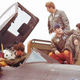Preparations for takeoff, BC Thomas, Pressure Suit Technicians, Lt Col Randy Hertzog, August 16, 1981. Image courtesy of BC Thomas